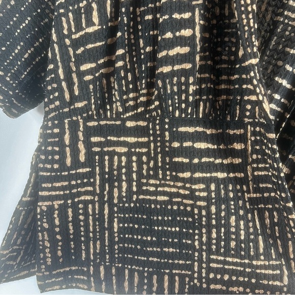 Chico's Open Kimono Cardigan Modest top 
Black, Tan Patterned Cardigan Sz:2 - Picture 8 of 12